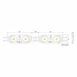 Osram LED Module Επιγραφών 2W 12VDC 200LM 6000K IP67