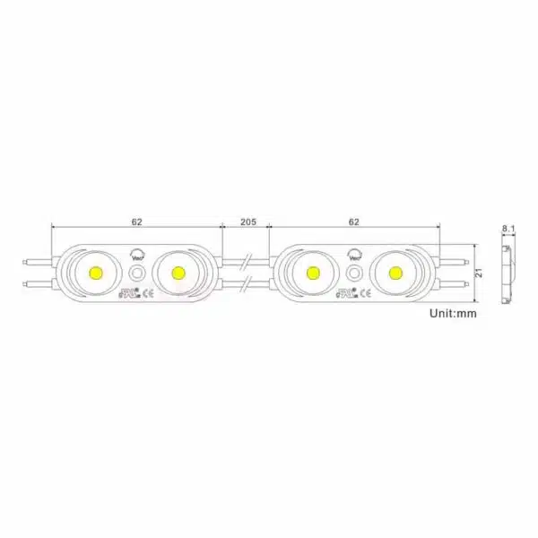 Osram LED Module Επιγραφών 2W 12VDC 200LM 6000K IP67