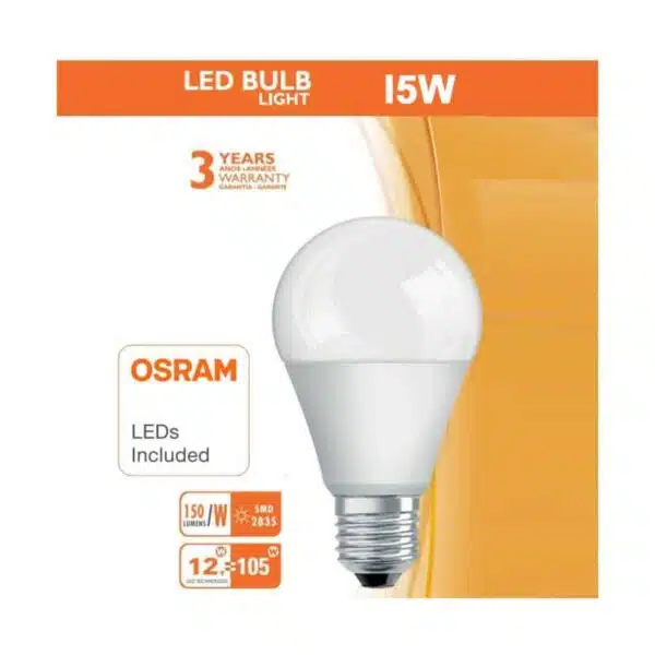 Osram chip Λαμπτήρας LED E27 15W 220 240V 1800Lm 3