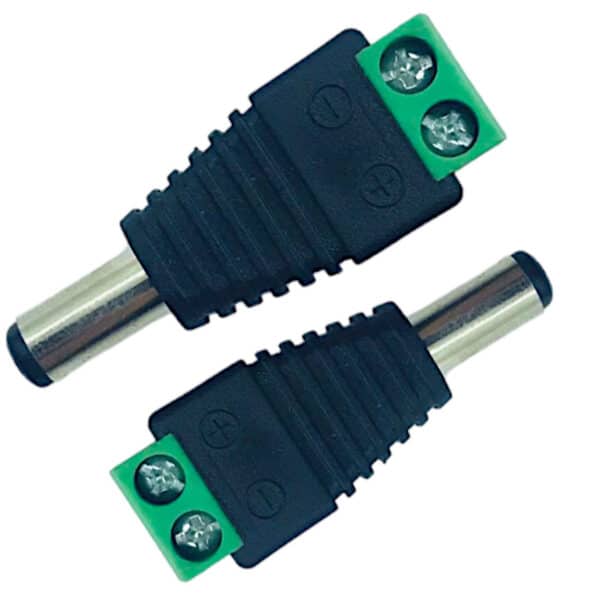 100031 Βύσμα Τροφοδοσίας DC Αρσενικό - Male Jack Connector σε Κλέμα 5.5 x 2.1mm | 0,50 €