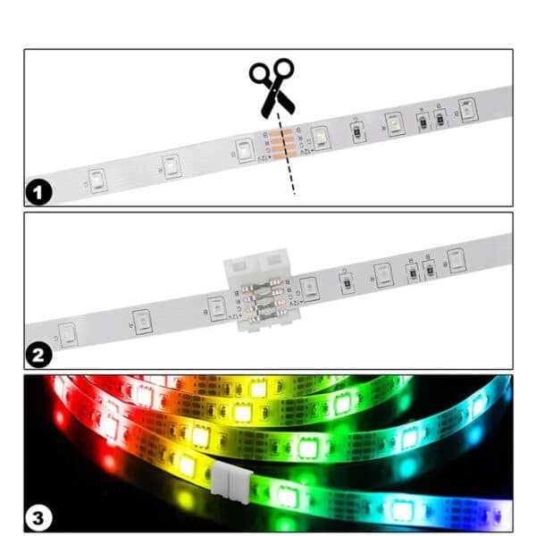 100152 Ταχυσύνδεσμος 2 Ταινιών LED RGB - I Connector για Όλες τις LED Ταινίες DC-12-24V 10mm RGB | 0,20 €