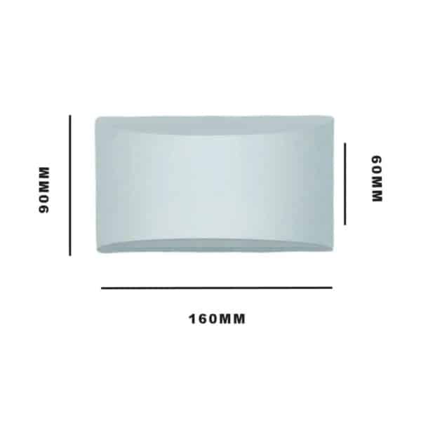 100221 Απλίκα τοίχου LED 7Watt Θερμό Λευκό 90mmX16mmX60mm | 19,67 €