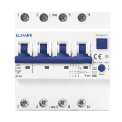 ΡΕΛΕ ΔΙΑΡΡΟΗΣ ΗΛΕΚΤΡΟΝΙΚΟ RCBO JEL4A 6kA 4P 20A/30mA