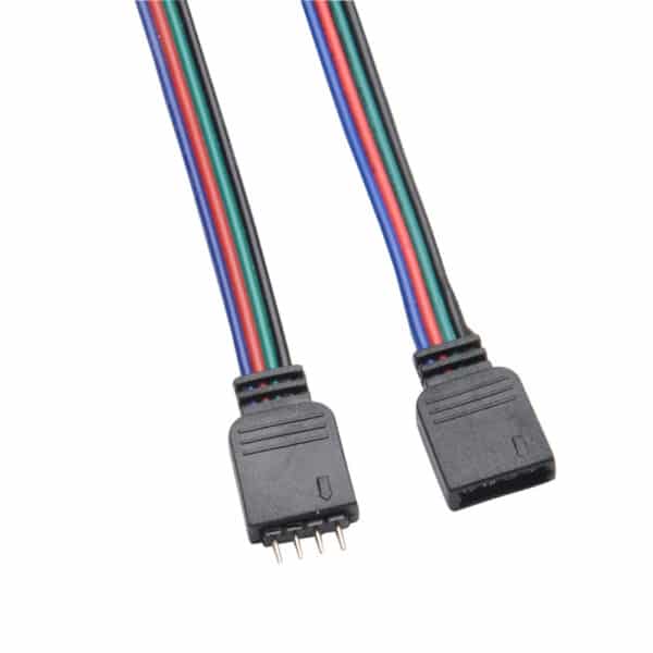 100061 Ταχυσύνδεσμος Τροφοδοσίας - Strip To Power Connector 4 PIN Male για Ένωση 1 x RGB Ταινία LED Πλάτους 10mm | 0,95 €