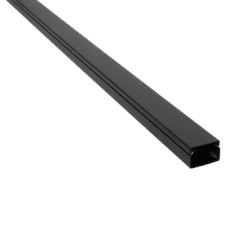 2m. 15X10 PLASTIC CABLE TRUNKING CT2 BLACK