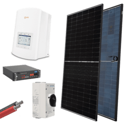 HYBR. SOLAR SYSTEM 1P/3.6kW 580W PANELS WITH BATT.