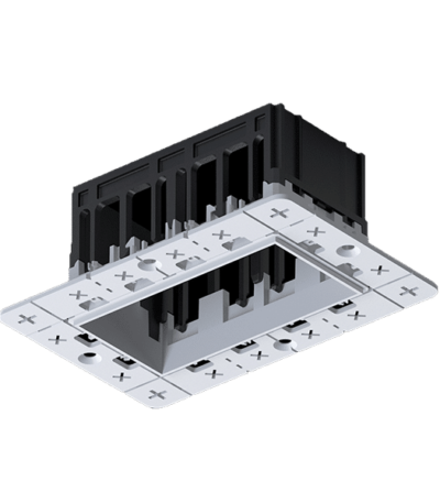 MODENA 2 MODULE RECESSED BOX WITHOUT FRAME