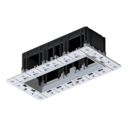 MODENA 3 MODULE RECESSED BOX WITHOUT FRAME