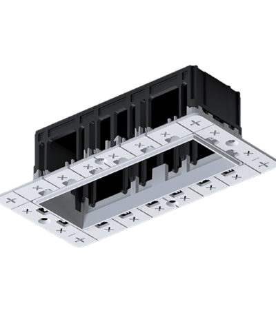 MODENA 3 MODULE RECESSED BOX WITHOUT FRAME