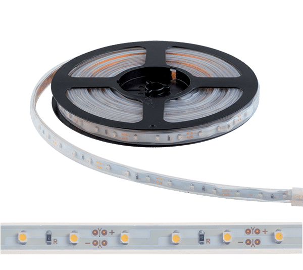 LED ΤΑΙΝΙΑ LED300 3528 12V DC IP65 60 τεμ./m. ΛΕΥΚΟ ΘΕΡΜΟ