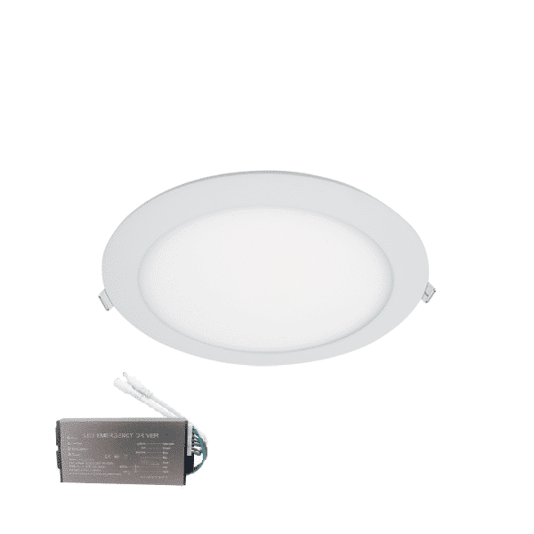 LED ΠΑΝΕΛ ΣΤΡΌΓΓΥΛΟ 18W 6500K IP44+ ΚΙΤ ΑΣΦΑΛΕΙΑΣ