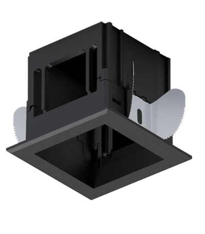 MODENA 1 MODULE RECESSED BOX WITH FRAME BLACK