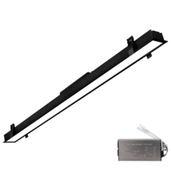 ELMARK LED ΠΡΟΦΙΛ ΧΩΝΕΥΤΗΣ ΤΟΠΟΘΕΤΗΣΗΣ 1500mm 50W 4000K ΜΑΥΡΟ + EMERGENCY KIT