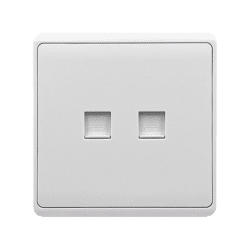 LONDON DOUBLE COMPUTER RJ45 SOCKET WHITE