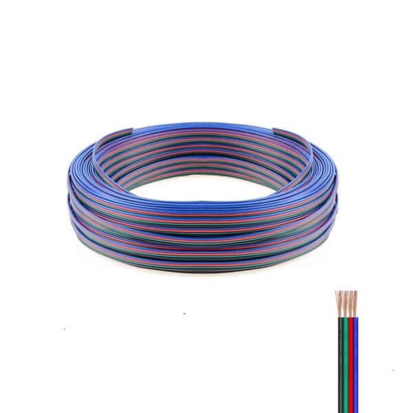 100141 Εύκαμπτο Πλακέ Καλώδιο 1m RGB 4 x 0.25mm²