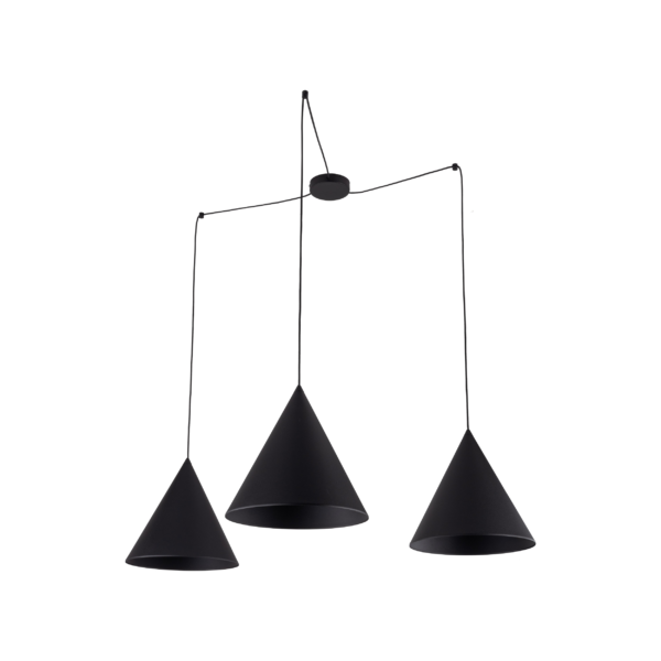 TK LIGHTING PENDANT CONO 6629 3XE27 BLACK