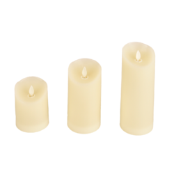 DECORATIVE CANDLE 6000K 100MM 2XAA IVORY