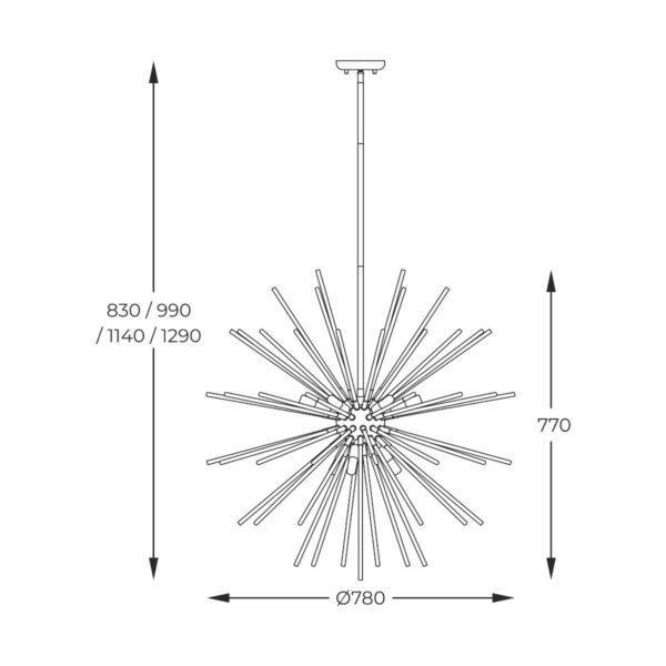 ZUMA LINE PENDANT URCHIN P0491-09C-F7BC 9XG9 BLACK | 425,18 €