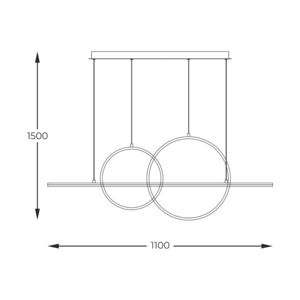 ZUMA LINE LED PENDANT CHOLET MDAGT W K ()