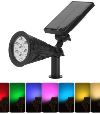 Ηλιακό Φωτιστικό Αδιάβροχο Καρφωτό LED RGB IP